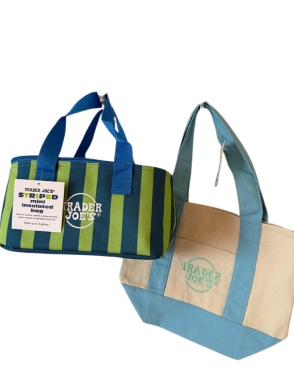 🆕 LOT OF 2 💙✨ Trader Joe’s Mini Bag Bundle – Collectible & Hard to Find!